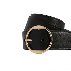 Ella Leather Belt Black