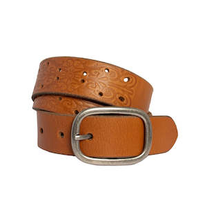 Clothing: Alexis Leather Belt New Chestnut