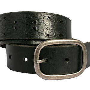 Clothing: Alexis Leather Belt Black