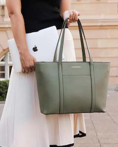 Malibu Laptop Tote Sage Green