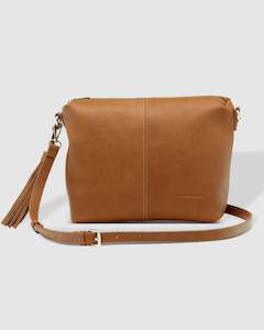 Daisy Stripe Crossbody Bag Tan