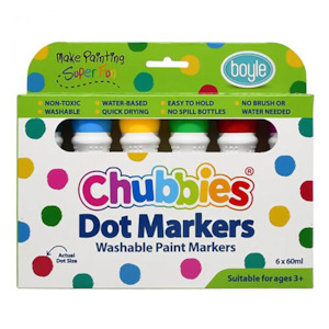 Craft material and supply: Boyle Chubbies Washable Dot Paint Markers