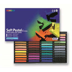 Craft material and supply: Mungyo MP48 Soft (Chalk) Pastels Pack of 48