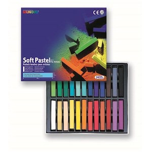 Craft material and supply: Mungyo MP24 Soft (Chalk) Pastels Pack of 24