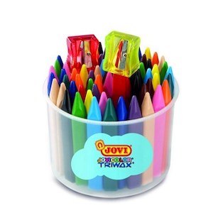 Craft material and supply: Jovi Tri Wax Crayons - Bucket Of 72