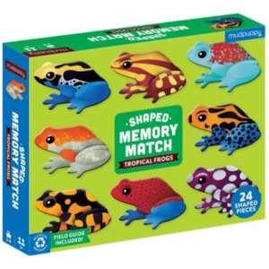 Mudpuppy Shaped Memory Match Tropical Frogs