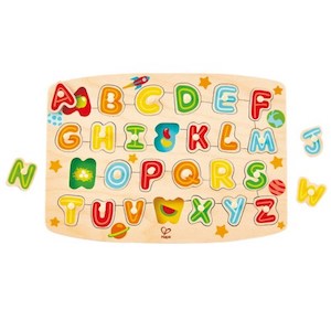 Hape Picture Under Pieces Alphabet Peg Puzzle