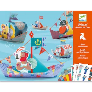 Craft material and supply: Djeco Floating Boats Origami Set