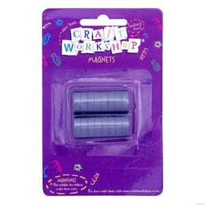 Craft material and supply: Craft Magnets Round 16 Piece 18X5 Mm