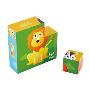 Hape Jungle Animal Block Puzzle 9 pc