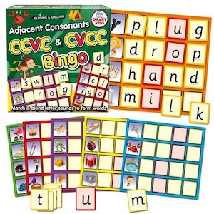 Craft material and supply: Ccvc & Cvcc Bingo - Smart Kids - Yr 2-4 -Adjacent Consonants