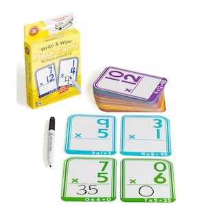 Craft material and supply: LCBF Write and Wipe Flash Cards Multiplication