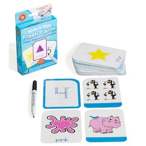 Craft material and supply: LCBF Write and Wipe Flash Cards - Colours, Shapes, Numbers