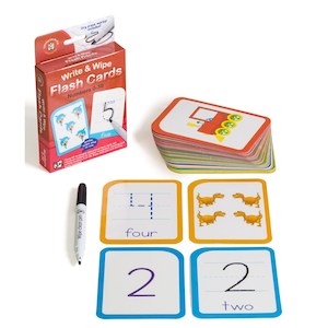 Craft material and supply: LCBF Write and Wipe Flash Cards - Numbers 0-30