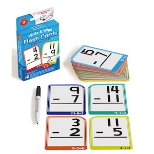 Craft material and supply: LCBF Write and Wipe Flash Cards - Subtraction