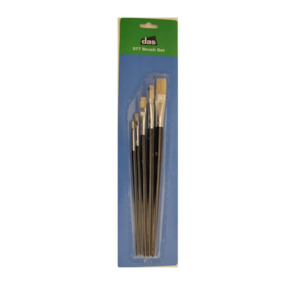 Brush - Medium Handle - Flat Series 577 Set of 5