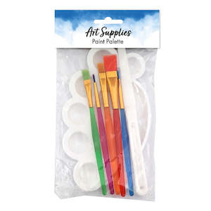 Paint Brush Knife & Palette Set 7pc