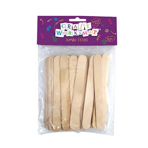 Jumbo Craft Popsticks Natural Pack of 50