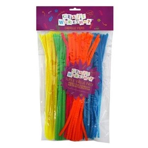 Craft material and supply: Craft Workshop Pipe Cleaners Super Value Pack of 100