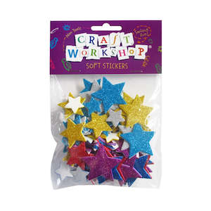 Foam Glitter Stars With Adhesive Backing