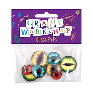 Craft material and supply: Craft Coloured Animal Eyes Glass