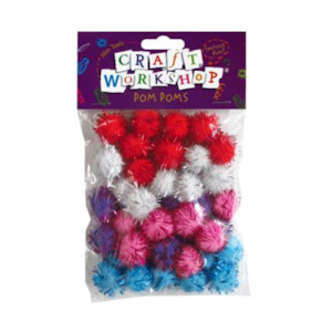 Pompoms - Glitter 20Mm X 38Pc