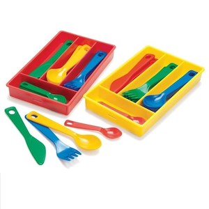 Craft material and supply: Plastic Cutlery Set In Tray