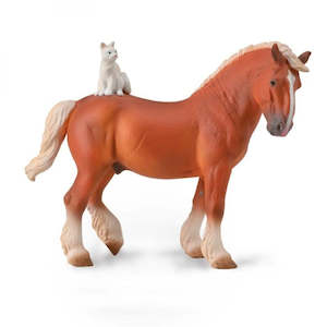 Craft material and supply: Collecta Draft Horse with Cat- XL