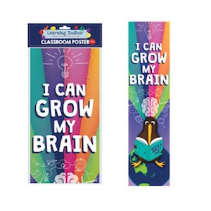 Craft material and supply: Poster Grow My Brain 21.5x84cm