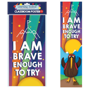 Craft material and supply: Poster Brave Enough 2 Try (21.5x84cm)