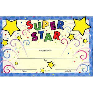 Craft material and supply: Super Star Award