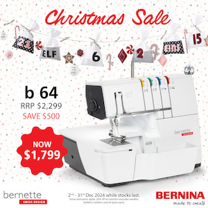 Bernette Sewing Machines: bernette 64 AIRLOCK Overlocker