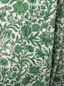 Liberty Tana Lawn, green & white floral, 100% Cotton, 140cm wide