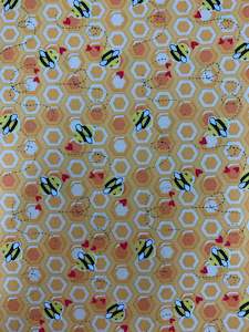 Patchwork Craft And Quilting Fabric: StudioE Honey Bee Gnomes, Honeycomb