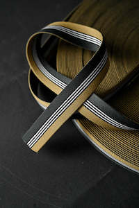 Haberdashery The Small Stuff: Dashing Webbing Gold/Green