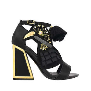 Shoe: Aya - Black/Gold - Ex Runway