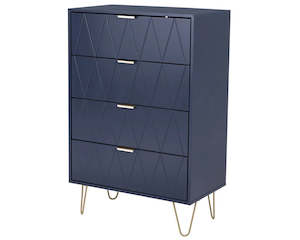 On Sale: Tallboy Chest of Drawers - 4 Drawers (Navy)