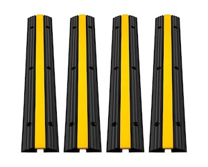 1 Channel Cable Protector Solid Ramp 4 Pack