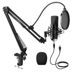 Usb Condenser Microphone Mic With Stand