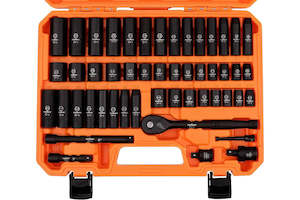 HORUSDY 3/8inch Drive Impact Socket Set 50Piece