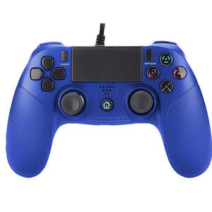 Gaming: Replacement Controller PS4 Wired Blue