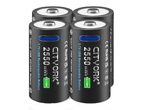 Electronics Photography: CR123A Rechargeable Battery Pack  Type-C Cable