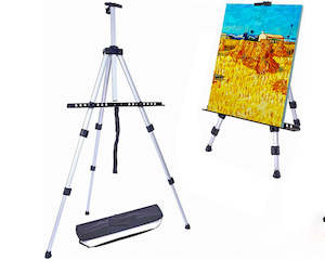 Art: Art Easel 66" Aluminum Field Easel Stand With Bag For Table