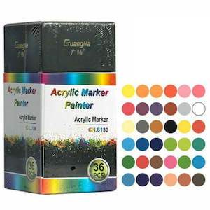 Art: Acrylic Paint Set 36 Colors Marker