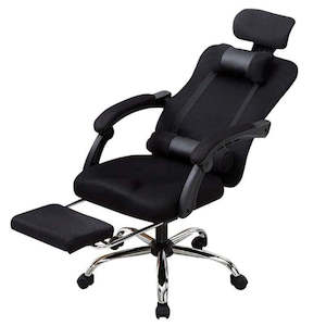 Swivel Office Chair Computer Chair Padded Footrest black