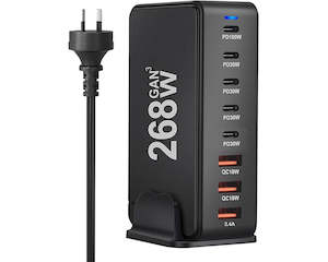 8 Port 268W USB C Charger Station