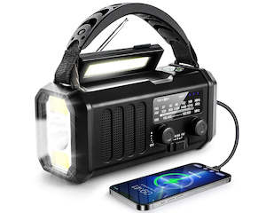 Solar Powered FM Radio 10000mAh Battery