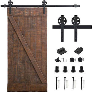 Doors Windows Mouldings 2: Barn Door Hardware I - Shaped Rollers Track Rail 2m