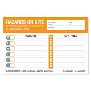 Building Site Hazard Board