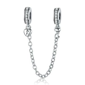 Jewellery: Lock & Key Safety Chain